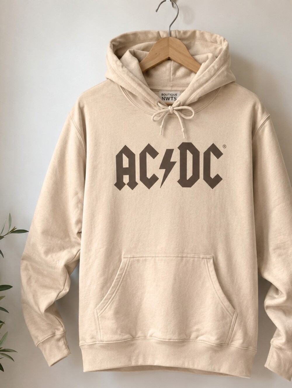 NWTs, AC/DC cream hoodie